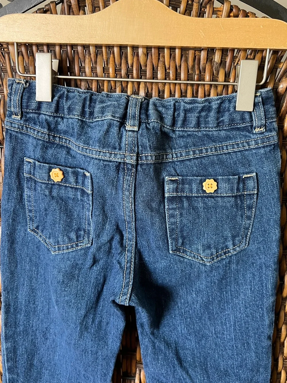 7 Gymboree Flare Jeans Flower Buttons